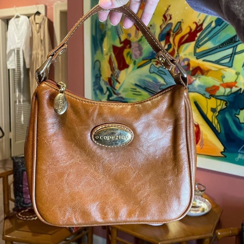 Adorable faux leather vintage 90s capezio mini top handle purse